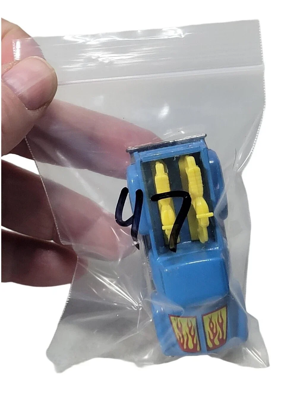 Hot Wheels Blackwall 1977 56’ Hi Tail Hauler Baby Blue Ford w Motorcycles